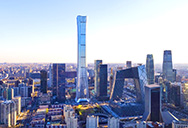 中國尊-中信大廈門廳入口原電熱電幕、裝飾吊頂